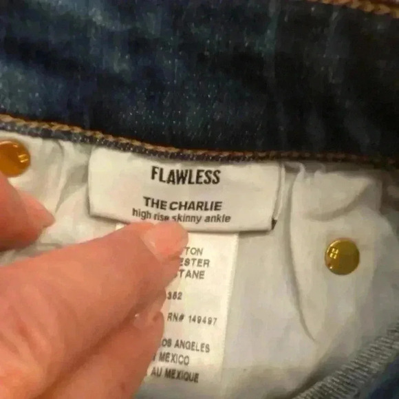 Joe’s Womens Flawless Charlie High rise skinny ankle jeans hip accents detail 29 - Picture 5 of 9